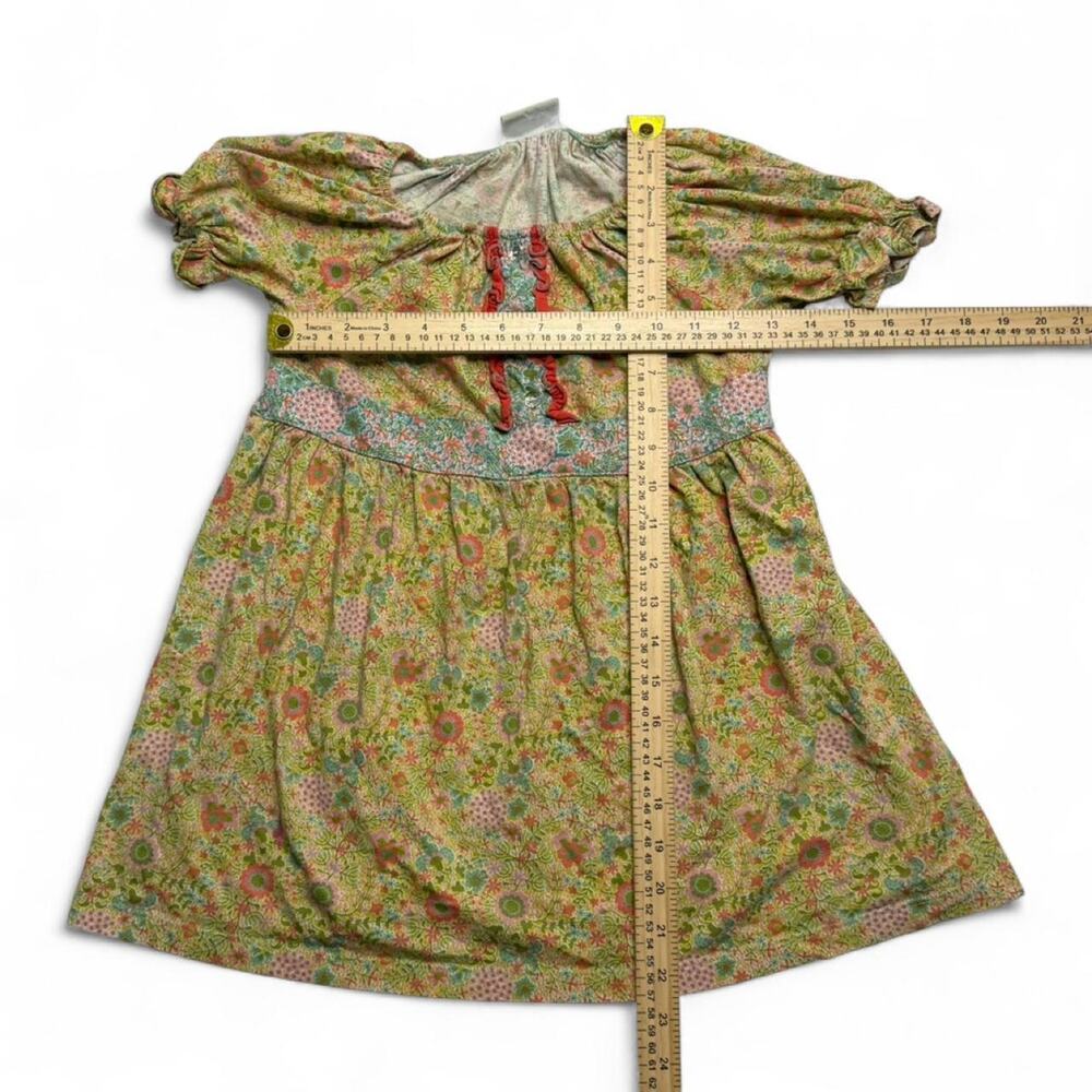 Flirt & Flitter yellow floral babydoll Indie Boho Cottage top ruffles size XS - Picture 5 of 7